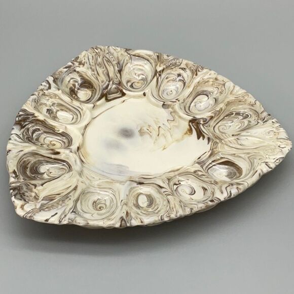 Vintage Nerikomi Technique Deviled Egg Serving Tray Plate Ceramic 1980s Handmade - Picture 1 of 7